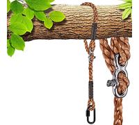 SELEWARE Hamaca Silla Correa Kit para Colgar con Columpio de árbol, Cuerda de Nylon Longitud Ajustable hasta 454kg, Patio de Juegos, Columpio para niños,150cm