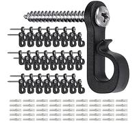 SELEWARE Q Ganchos para colgar luces de cadena al aire libre, ganchos de luz de Navidad con tornillo, ganchos de luz para interiores y exteriores, clips para colgar luces de hadas,45 piezas