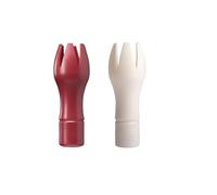 seleXions® Juego de 2 boquillas de tulipán, color rojo oscuro y blanco