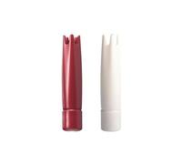 seleXions® Juego de 2 boquillas para adornar estrella, color rojo oscuro y blanco
