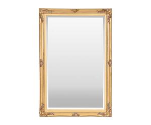 Seleziona specchi Specchio da parete Vintage Rennes | Struttura in Legno massello | vetro argentato con bordi smussati | Decorazioni per la casa | (Oro Antico, 50 x 70 cm)
