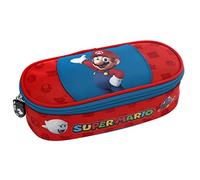 Selezione Varzi dal 1956 - Estuche escolar ovalado organizado con portalápices, Super Mario