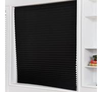 Self-Adhesive Blinds Self-Adhesive Pleated Blinds Half Blackout Window Curtains For Kitchen Bathroom Balcony Shades For Coffee/Office Window(Black,90 * 180)