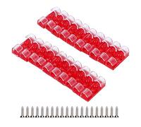 Self Adhesive Cable Clips 20 Pack | Wire Management Clips for Desk/Wall/Car | Cord Organizer with Screws, Holds up to 1cm Cables | ABS Desktop Organizer (Transparent)