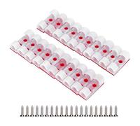 Self Adhesive Cable Clips 20 Pack | Wire Management Clips for Desk/Wall/Car | Cord Organizer with Screws, Holds up to 1cm Cables | ABS Desktop Organizer (White)