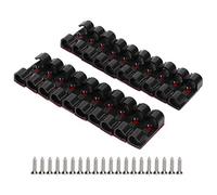 Self Adhesive Cable Clips 20 Pack | Wire Management Clips for Desk/Wall/Car | Cord Organizer with Screws, Holds up to 1cm Cables | ABS Desktop Organizer (Black)