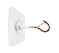 Self-Adhesive Ceiling Hooks - No Drill Ceiling Hooks With Safety Buckle | Stainless Steel Heavy Duty Wall Hangers For Hanging ,3kg Capacity, Sticky Adhesive ,Glass, Tile ,Plants, Lanterns, Wind Chimes