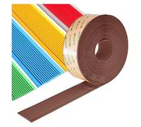 Self Adhesive Flexible PVC Stair Nosing Treads Anti-Slip Strip, Edge Protector Staircases Step Trim for Indoor Outdoor(Brown,6cm)