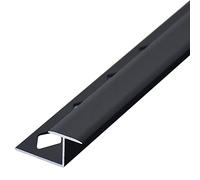 Self Adhesive Floor Edge Trim/Gap Connecting Strips,Z Type Flooring Transition Strip, Easy to Install & Cut, for Sliding Doors Doorways(Black,120cm/47.2in)