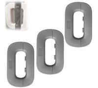 Self-Adhesive Fridge Lock Latch System, Fridge Lock, Refrigerator Lock for Kids, Multifunctional Anti-Pinch Cabinet Door Lock, for Prevent Protect Children Search The Refrigerators (Grey3Pcs)