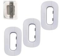 Self-Adhesive Fridge Lock Latch System, Fridge Lock, Refrigerator Lock for Kids, Multifunctional Anti-Pinch Cabinet Door Lock, for Prevent Protect Children Search The Refrigerators (White3Pcs)