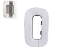 Self-Adhesive Fridge Lock Latch System, Fridge Lock, Refrigerator Lock for Kids, Multifunctional Anti-Pinch Cabinet Door Lock, for Prevent Protect Children Search The Refrigerators (White)