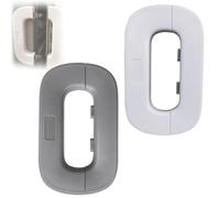 Self-Adhesive Fridge Lock Latch System, Fridge Lock, Refrigerator Lock for Kids, Multifunctional Anti-Pinch Cabinet Door Lock, for Prevent Protect Children Search The Refrigerators (White+Grey)