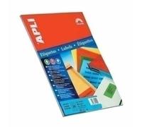 APLI 1593 - Etiquetas rojas permanentes 70,0 x 37,0 mm 20 hojas
