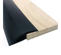 Self Adhesive Vinyl Rubber Threshold,Floor Transition Strip Wood to Tile, Carpet Edging Trim, Waterproof Flexible PVC Reducer Molding(Black,Length 79"/2 m)