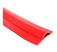 Self Adhesive Waterproof Floor Transition Strip Wood to Tile,Soft PVC Carpet Edge Trim for Doorways, Easy to Install, for Home/Engineering(Red,Length 135cm/53 in)