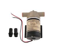 Self Bomba Centrífuga 12V 8 Gpm Bronze Impeller | 4 pies de succión lift, pasa pequeños desechos, motor reversible para tanque de desagüe, agua de mar, agua dulce, agua