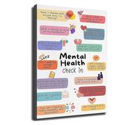 Self Care Conversation Starters Poster Reflective Questions for Mental Wellness Wall Art(Unframed,12x18inch(30x45cm))