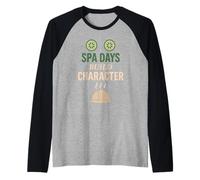 Self Care Dad SPA Day Bienestar de los Hombres Humor Bienestar Relajado Bienestar Camiseta Manga Raglan