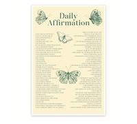 Self Care Positive Affirmations Wall Art, Motivational Inspirational Quotes Poster for Home Office, Mindfulness & Self Talk Decor(Unframed,12x18inch(30x45cm))