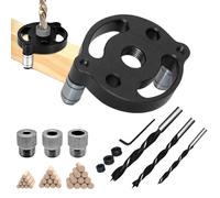 Self Centering Dowel Jig - Adjustable Drill Guide, Handheld Hole Locator for Woodworkers, Precision Tool with Easy Alignment, Carpentry Accessory, Joinery Aid for Remodelers and Contractors