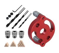 Self Centering Dowel Jig, Adjustable Drill Guide Tool, Durable Woodworking Material, Precision Hole Locator for Carpenters and Remodelers, Cabinetry Tool for Home and Kitchen