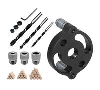 Self Centering Dowel Jig, Adjustable Drill Guide Tool, Durable Woodworking Material, Precision Hole Locator for Carpenters and Remodelers, Cabinetry Tool for Home and Kitchen