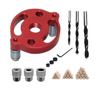 Self Centering Dowel Jig - Adjustable Drill Guide Tool | Precision Hole Locator Fixture Handheld Wood Drilling Alignment for Cabinet, Installation Furniture, Carpentry, Home or Renovation