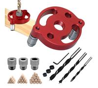 Self Centering Dowel Jig - Herramienta de localización de taladro ajustable para herramientas de taladro, Precision Woodworking Dowel Drilling Jig for Accurate Alinement, Woodworking Joinery Tool for