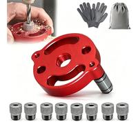 Self-Centering Doweling Jig - Precision Drill Guide for Flawless Woodworking Joints, Adjustable Dowel Jig 3-10mm Bushings, Handheld Drill Guide for Straight Holes, Joinery & DIY (C-1)