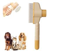 Self-Cleaning Comb for Pets, Self-Cleaning Pet Brush for Long-Haired and Short-Haired Cats, Knot and Tangle Detangler Tool Accessories for Dogs and Cats (yellow)