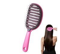 Self Cleaning Hair Brush | Gentle Detangling Comb | Curved Vented Detangling Hair Brush,for Dry Wet Thick Curly Straight Ladies Girls Kids Home Daily