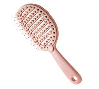 Self Cleaning Hair Brush - Gentle Detangling Vented | Curved Vented Detangling Hair Brush suitable for Dry Wet Thick Curly Straight Ladies Girls Kids Home Daily