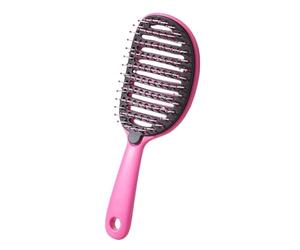Self Cleaning Hair Brush, Gentle Detangling Vented Tool, 8.9x3.23x1.73 Inches Curved Comb, Styling Accessory with Dry Wet Function, Household Gadgets for Thick Curly Straight Ladies Girls Kids & Daily