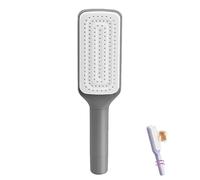 Self Cleaning Hair Brush, Retractable Hair Brush, Retractable Bristles Easy to Clean Anti Static Massage Hairbrush, for Women Long Hairs Thick Hairs (Black)