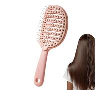 Self Cleaning Hair, Gentle Detangling Brush, Curved Vented Hair Brush, Soft Sturdy Bristles Easy Clean Design, Cómodo Grip Efficient Detangling for Dry Wet Thick Curly Straight Use
