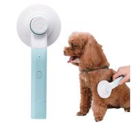 Self-Cleaning Pet Brush, Shedding and Large Shedding Comb, Massaging Grooming Tool, with Nail Grinder, for Cats and Dogs, Small to Large Pets 20x8x2.8cm Pink Blue