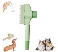 Self-Cleaning Pet Flea Comb Grooming Brush, 2025 New Grooming Brush Flea Comb for Cats and Dog, Pet Flea Comb for Cats & Dogs, Pet Grooming Brush for Short&Long Hair (Green)
