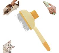 Self-Cleaning Pet Flea Comb Grooming Brush, 2025 New Pet Hair Removal Comb Flea Comb, Pet Flea Comb for Cat & Dogs,Pet Hair Grooming Brush Supplies with Release Button,Cleaning Shedding Pet Hair