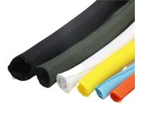 Self Closing Expandable Braided Sleeve Self-Closed Flexible Tube Insulated Hose Wire Wrap Cable Close Protecter(Dark Green,38mm,15 Meters)