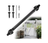 Self Closing Gate Spring Hardware Adjustable Metal Spring Closure for Light To Heavy Duty Wooden Gates Door Fence Black Garden Gate Closer for Wooden