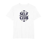 Self Club: Diseño empoderador para entusiastas del Amor Propio Camiseta, Hombre Tallas Grandes, Blanco, 3X Alto