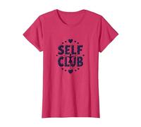 Self Club: Diseño empoderador para entusiastas del Amor Propio Camiseta, Mujer, Rojo Jaspeado, 3XL