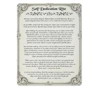 Self Dedication Rite Metal Sign Vintage Ritual Wall Decor 12x8 Inch | Inspirational spiritual reference poster. aluminum plaque for altar room home space.
