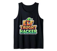 Self Elf Tought Hacker Navidad Funny Tech Wiz Geek Nerd Camiseta sin Mangas