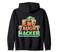 Self Elf Tought Hacker Navidad Funny Tech Wiz Geek Nerd Sudadera con Capucha