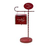 SELF IMPORT AGENCIES Buzón de Navidad, 51 cm, hierro rojo, decoración festiva, soporte de regalo
