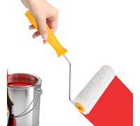 Self Leveling Roller, Ergonomic Floor Tool, 9in Spiked Bubble Removal Head, Concrete Cement Finishing Accessory, Smooth Even Spreader, Suitable for Basement Warehouse Slab Construction