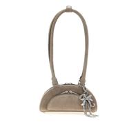 Self Portrait - Bolso de hombro mini de ante con adorno - Bags - Mujer - Gris - ONE SIZE -