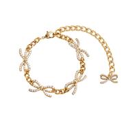 Self Portrait - Crystal Bow Bracelet - Accessories - Mujer - Amarillo - ONE SIZE -